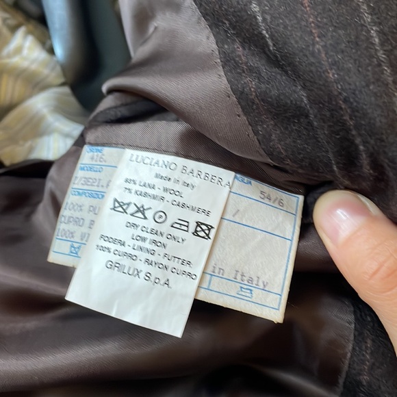 [Luciano barbera] wool & cashmere mens suit - Picture 8 of 8